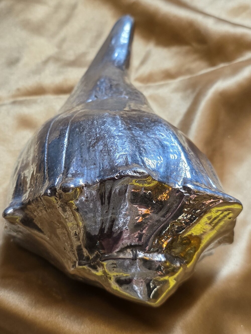 Cast Metal Shell Sculpture Decorative Accent - Picture 8 of 10